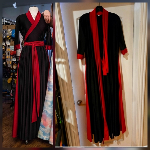 Elhoffer Design Dresses & Skirts - Elhoffer Design Magical Maxi Wrap Dress Red & Black